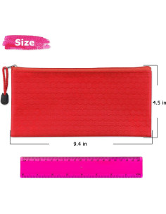 Tamaki Paquete de 12 Bolsas de Lápiz con Cremallera A6 2