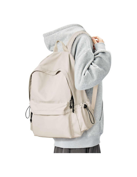 Mochila Blanca Impermeable Unisex 46x32x14 cm 24L Mochila Blanca Impermeable Unisex 46x32x14 cm 24L