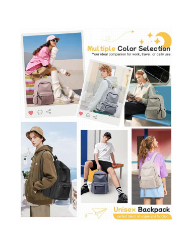 Mochila Blanca Impermeable Unisex 46x32x14 cm 24L