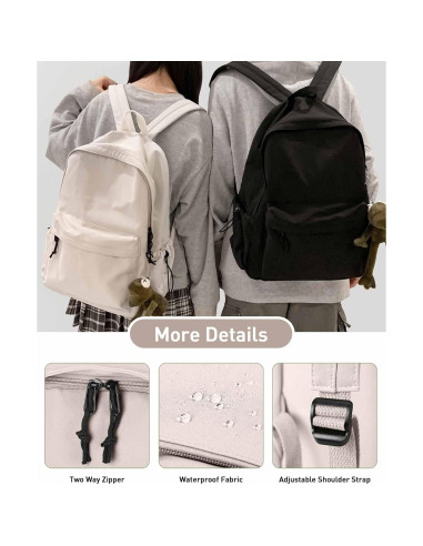 Mochila Blanca Impermeable Unisex 46x32x14 cm 24L