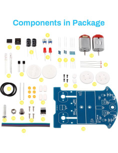 Kit de Soldadura MiOYOOW Coche Robot Seguidor Línea STEM 2