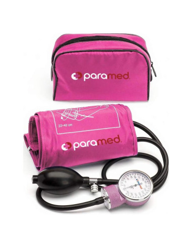 Esfigmomanómetro Paramed Rosa - Manguito Universal 22-42 cm