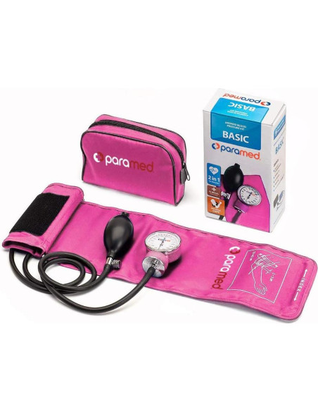 Esfigmomanómetro Paramed Rosa - Manguito Universal 22-42 cm