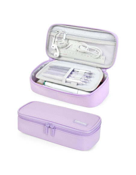 Estuche de Lápices YOKUMA Lila Gran Capacidad 23x12 cm