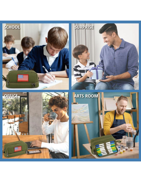 Estuche Táctico Atripack Verde 4 Compartimentos 31.8x22.5cm