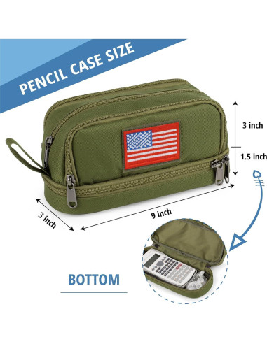 Estuche Táctico Atripack Verde 4 Compartimentos 31.8x22.5cm