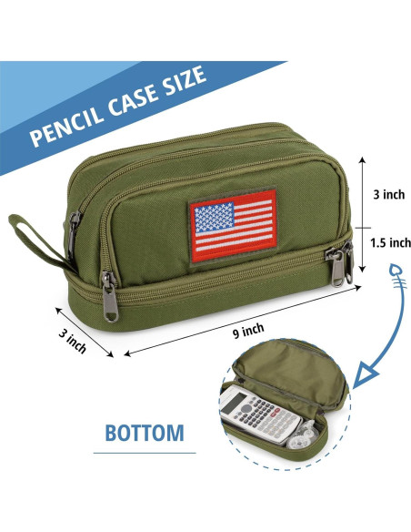 Estuche Táctico Atripack Verde 4 Compartimentos 31.8x22.5cm