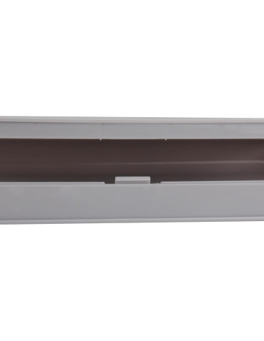 Caja de lápices HIEALO gris, estuche plástico 19.8x6.6 cm