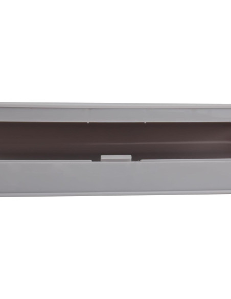 Caja de lápices HIEALO gris, estuche plástico 19.8x6.6 cm