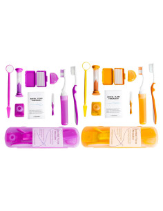 Kit de Cuidado Oral Ortodóntico Wenge - 2 Piezas Viaje