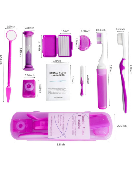 Kit de Cuidado Oral Ortodóntico Wenge - 2 Piezas Viaje