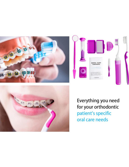 Kit de Cuidado Oral Ortodóntico Wenge - 2 Piezas Viaje