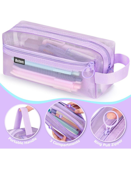 Set de Papelería Asten con 12 Marcadores y 5 Bolígrafos