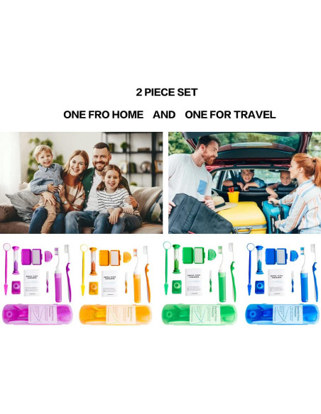 Kit de Cuidado Oral Ortodóntico Wenge - 2 Piezas Viaje