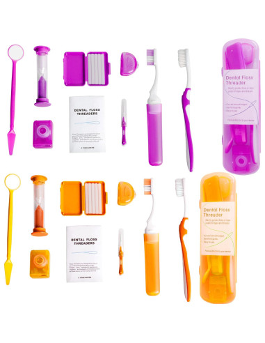 Kit de Cuidado Oral Ortodóntico Wenge - 2 Piezas Viaje