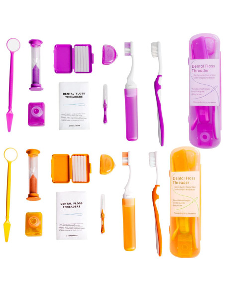 Kit de Cuidado Oral Ortodóntico Wenge - 2 Piezas Viaje