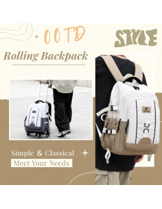 Mochila Rodante para Niños ZS001 Azul 30 Litros 2