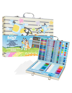 Kit de Dibujo Bluey 149 Piezas Estuche Azul para Niños