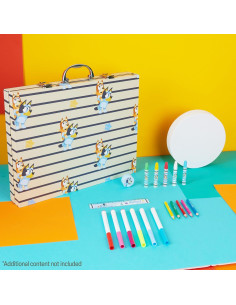 Kit de Dibujo Bluey 149 Piezas Estuche Azul para Niños 2