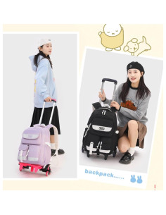 Mochila Rodante MITOWERMI Morado 27.65L para Niñas 2