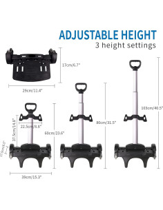 Carro Plegable para Mochila Aluminio 6 Ruedas 1.89 kg 2