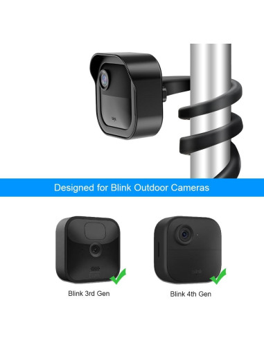 Soporte Flexible Gresur para Blink Outdoor - Impermeable Negro