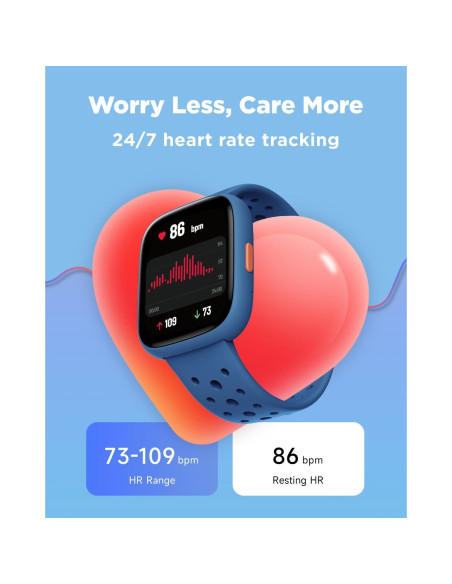 Reloj Inteligente BIGGERFIVE para Niños 1.8" IP68 Azul