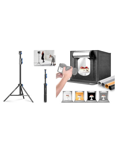 Soporte de Luz NEEWER ST155A 72-155cm con Caja de Luz