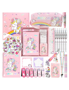 Conjunto Escolar Kawaii Unicornio TSILRMSAFMAO 12 Piezas