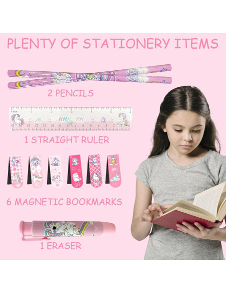 Conjunto Escolar Kawaii Unicornio TSILRMSAFMAO 12 Piezas Conjunto Escolar Kawaii Unicornio TSILRMSAFMAO 12 Piezas