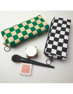 Estuche de Lápices PJOEWEY 2 Piezas Corduroy Cuadrícula 2