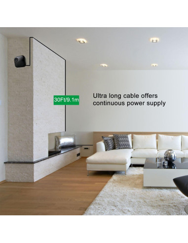 Cable de Poder Uogw 9.1m para Cámara Blink Outdoor 4 y XT