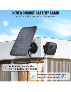 Panel Solar BGJOY para Cámara Blink Exterior 4, 4W Impermeable 2