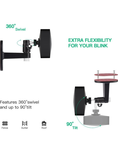 Soporte de Pared Ajustable para Cámara Blink - 3 Paquetes