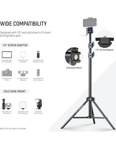 Soporte de Luz NEEWER ST155A 72-155cm con Caja de Luz