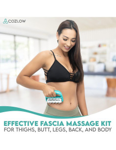 Kit de Rodillo Fascia 3 en 1 Cozlow para Celulitis y Masaje 2