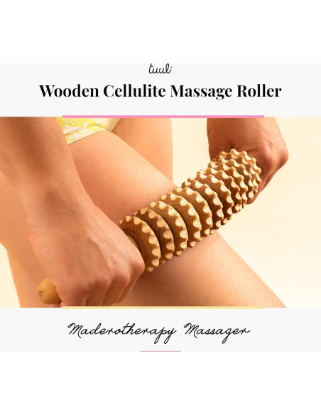 Rodillo de Masaje Tuuli de Madera para Cintura y Muslo