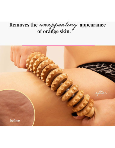 Rodillo de Masaje Tuuli de Madera para Cintura y Muslo