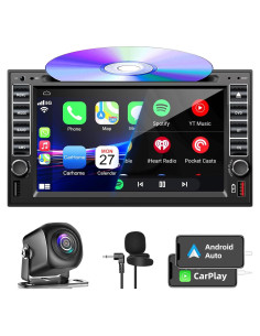 Estéreo de Coche Doble Din Inexaccessories 7" Bluetooth Carplay