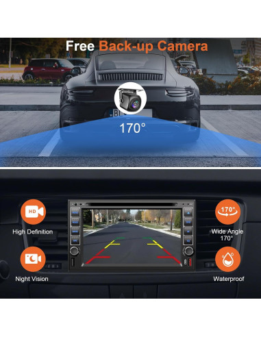 Estéreo de Coche Doble Din Inexaccessories 7" Bluetooth Carplay