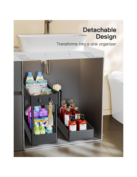 Carro de Almacenamiento Slim Pipishell 3 Niveles Negro