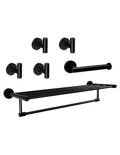 Soporte para Toallas SEIDO 60 cm Acero Inoxidable Negro