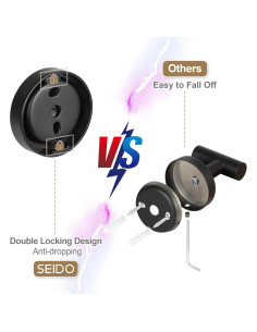 Soporte para Toallas SEIDO 60 cm Acero Inoxidable Negro 2