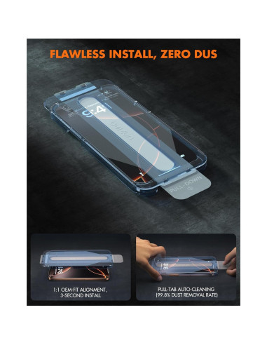 Protector de Pantalla Beizun 3 Pack para iPhone 15/16 6.1" HD 9H