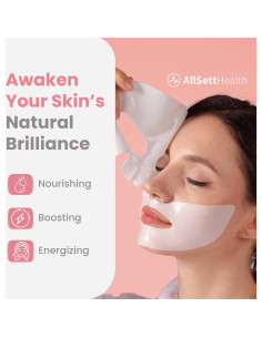 Máscara Facial de Colágeno AllSett Health Hidratante 4 Pzas 2