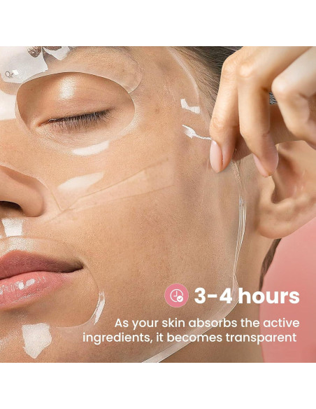 Máscara Facial de Colágeno AllSett Health Hidratante 4 Pzas