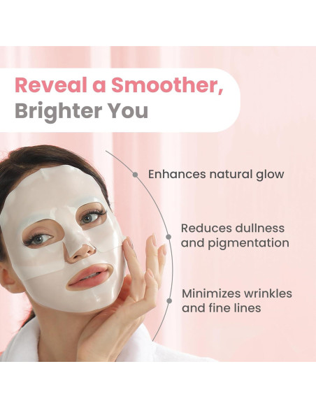 Máscara Facial de Colágeno AllSett Health Hidratante 4 Pzas