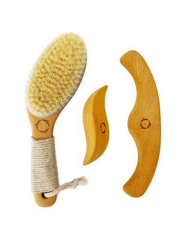 Cepillo Seco Vegano RECURECARE + Kit de Masaje 3 en 1