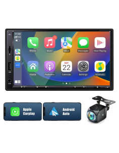 Estéreo Doble Din Zeminba 7" Carplay Android Auto Bluetooth