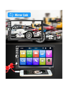 Estéreo Doble Din Rimoody 7" Bluetooth FM Cámara Respaldo 2